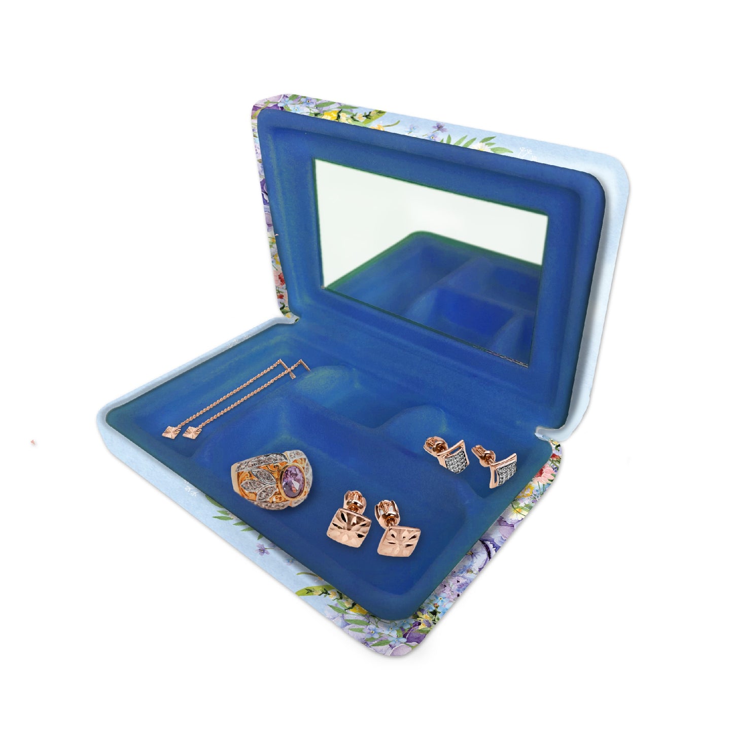 Small Jewellery Case W/ Gold Foil Cover [desn:vintage Kooka]
