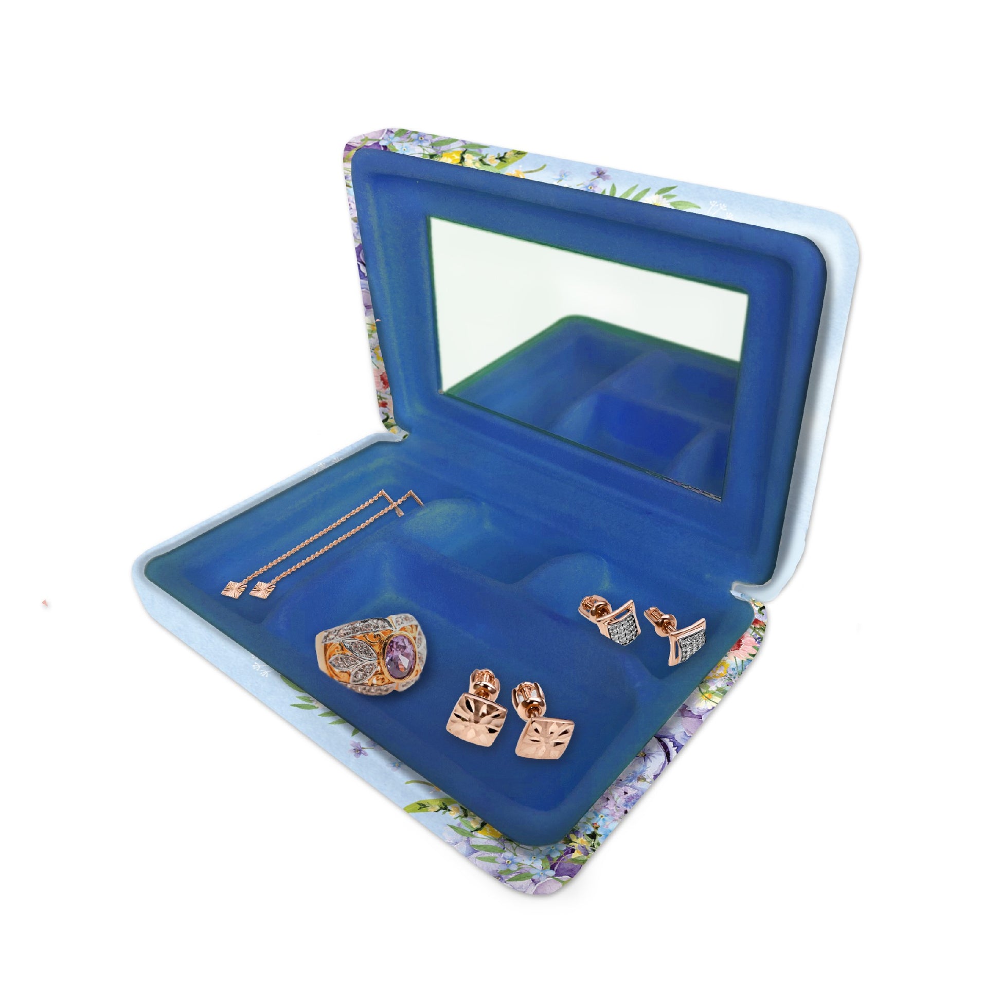 Small Jewellery Case W/ Gold Foil Cover [desn:vintage Kooka]
