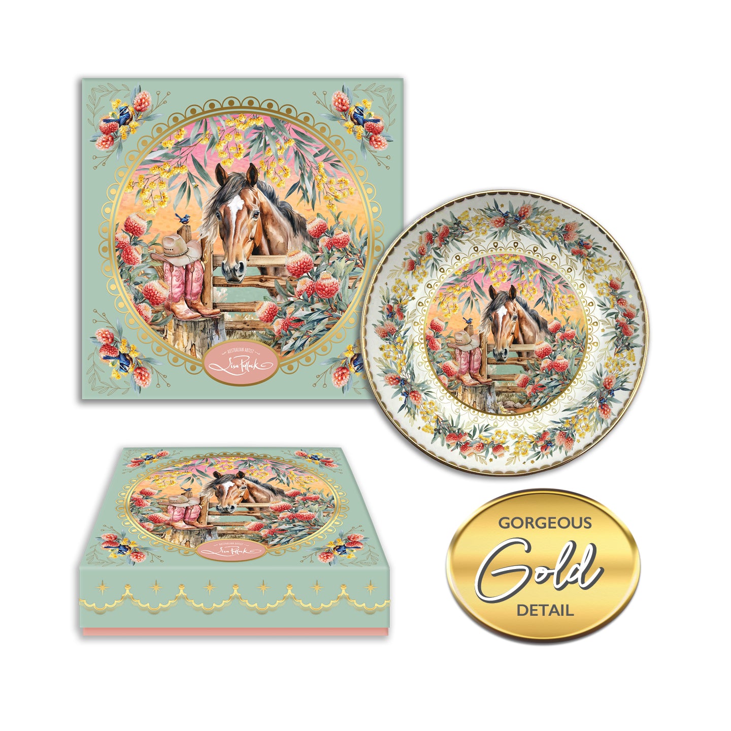 Ceramic Trinket Dish [desn:paradise Love Birds]
