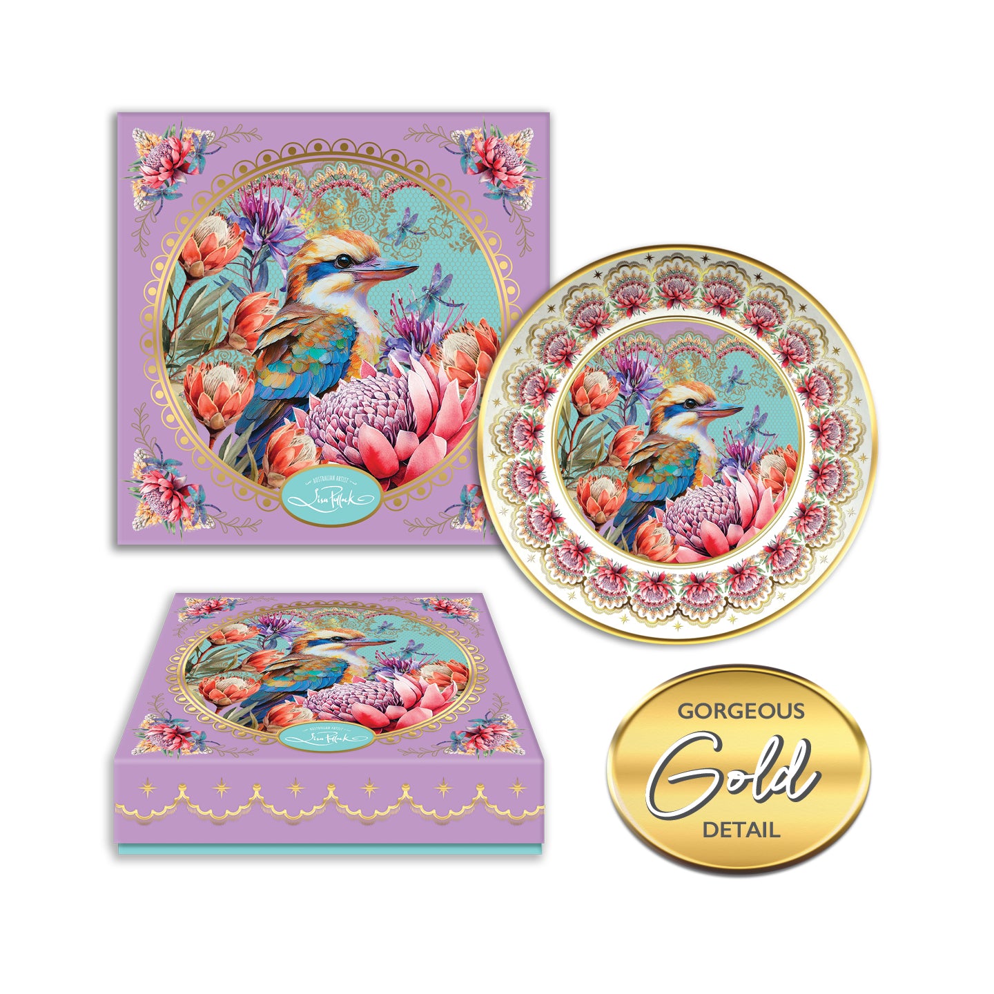 Ceramic Trinket Dish [desn:paradise Love Birds]