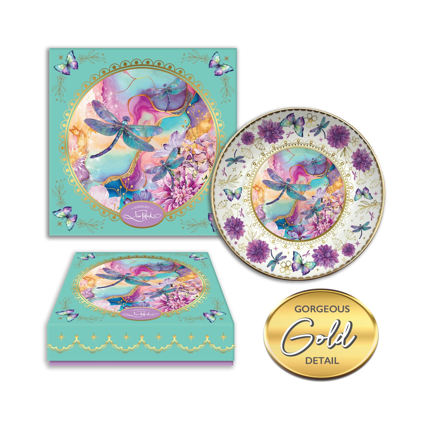 Ceramic Trinket Dish [desn:paradise Love Birds]