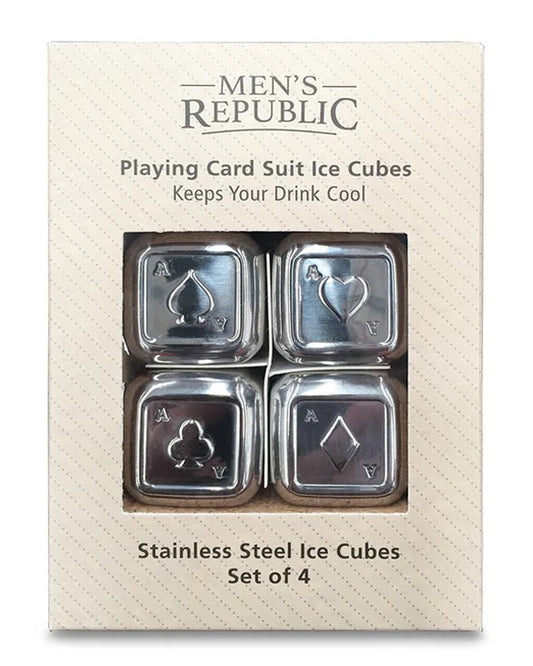 Men's Republic Playing Cards Suits Ice Cubes - 4 Piece