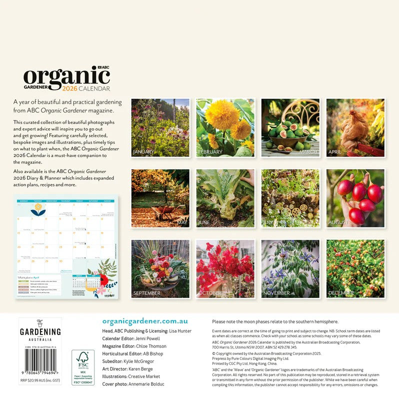 Organic Gardener Calendar: 2026