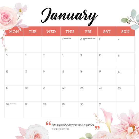 Our Aust Life Is A Garden Calendar: 2026