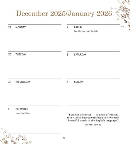 Aust Country Collections Diary: 2026
